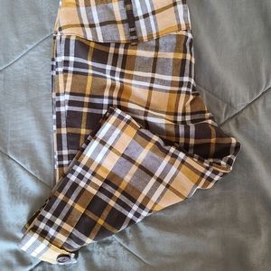 Plaid Bermuda Shorts (brown/orange)